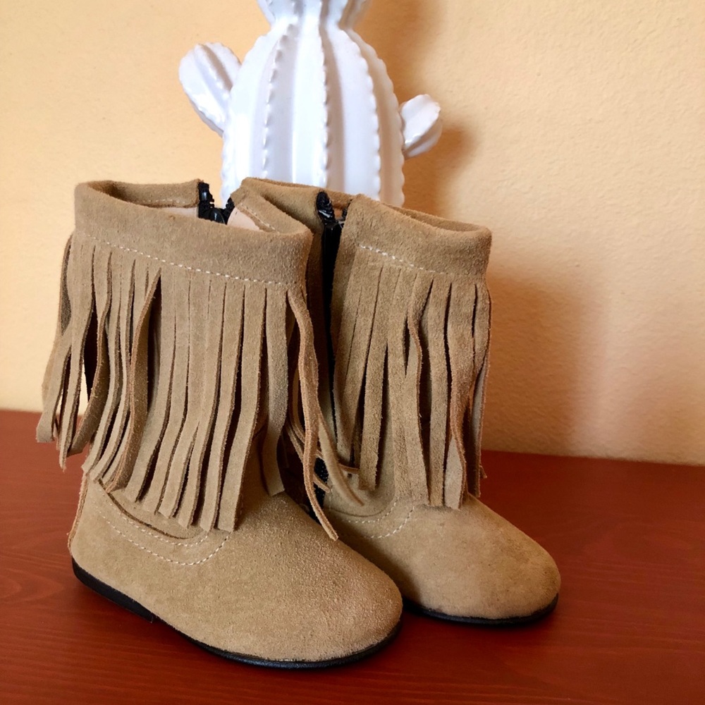 Infant Size 4 Leather Fringe Boot